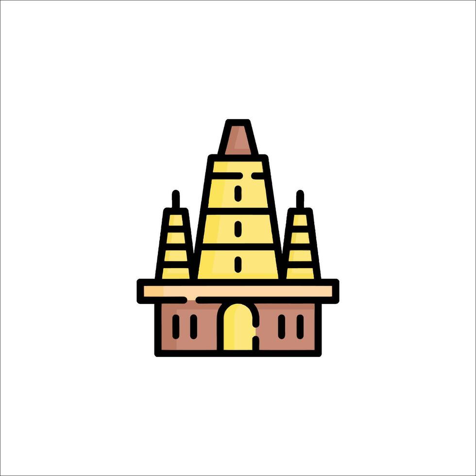 An icon of a temple in india vector