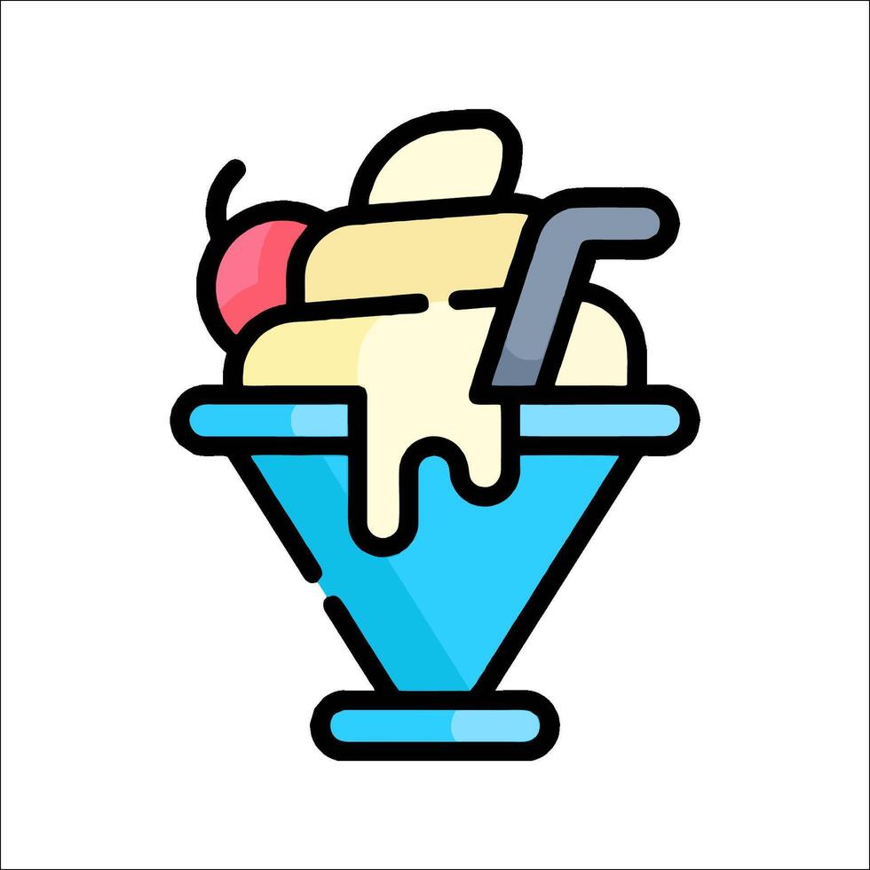 Ice cream icon illustration vector