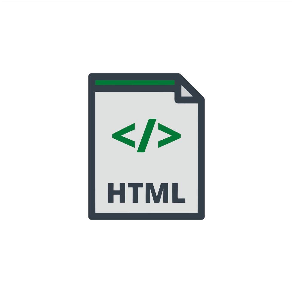 Html file icon illustration vector
