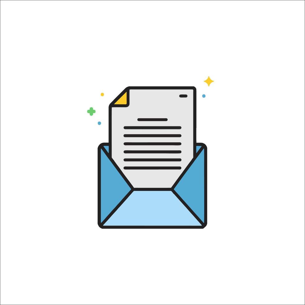 Email envelope icon vector
