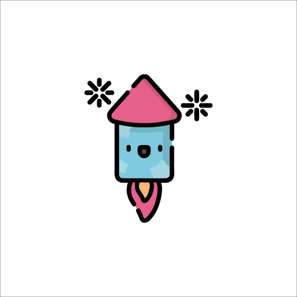 A cartoon ice cream cone with a pink nose vector