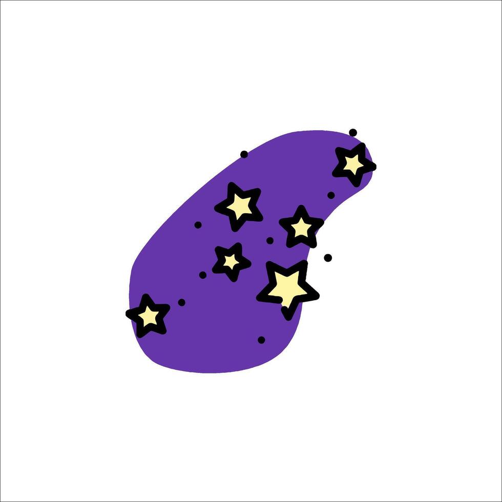 A purple star with stars on it vector