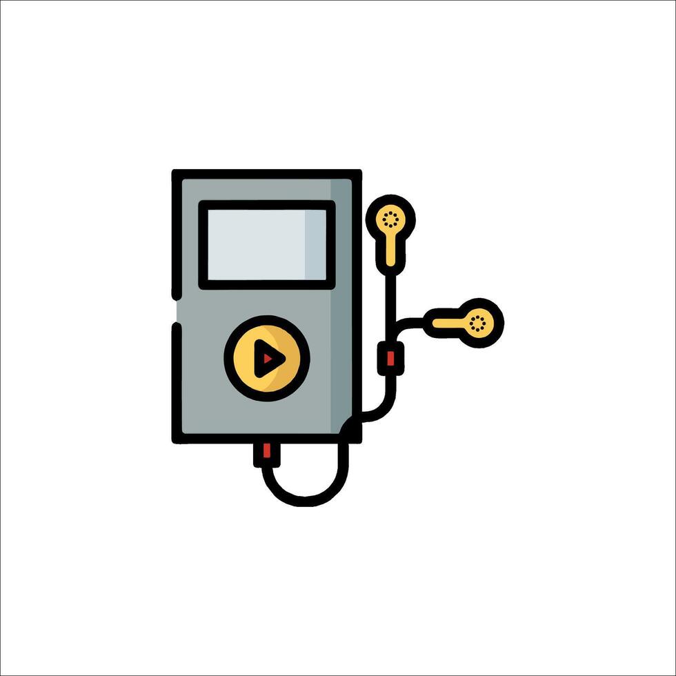A portable music player icon on a white background vector