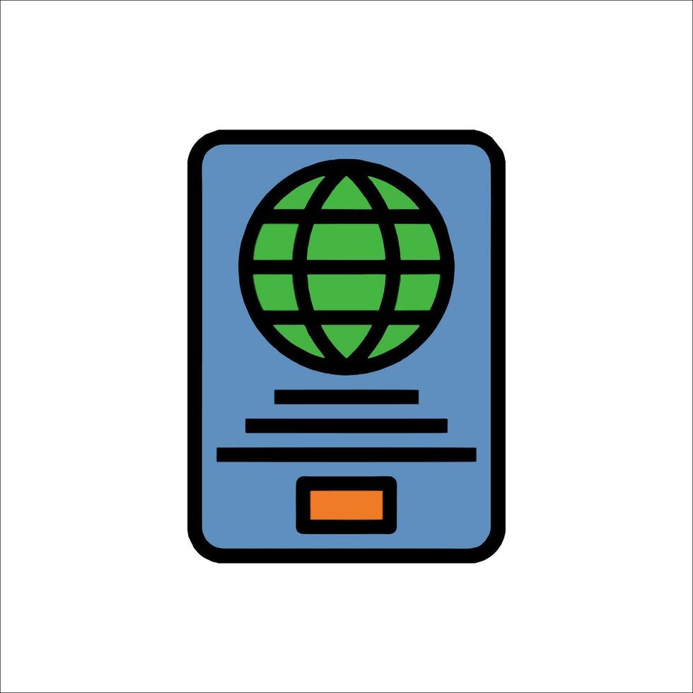 A globe icon on a computer screen vector
