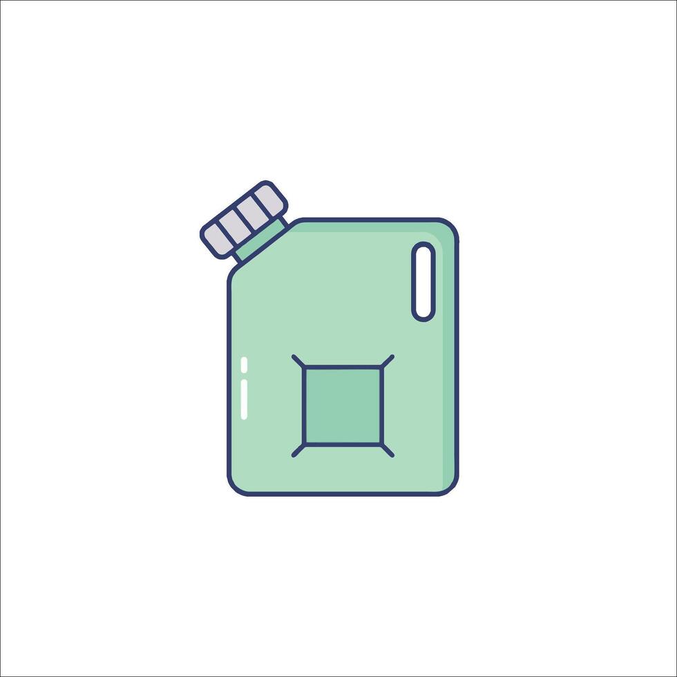 A green plastic bottle with a lid on it vector