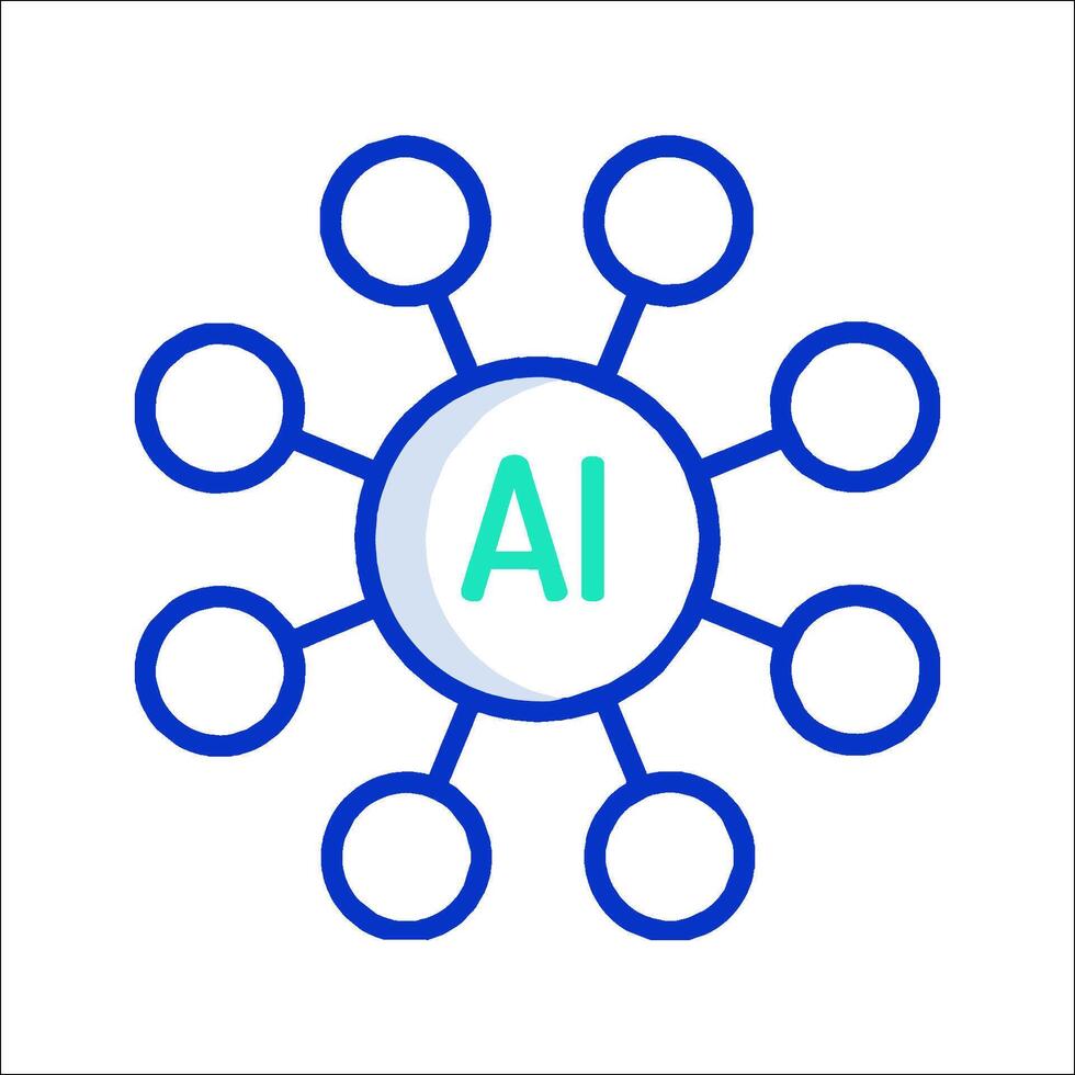 Ai logo with circles vector