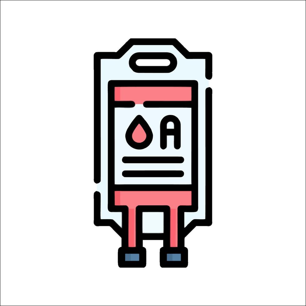 Blood bag icon illustration vector