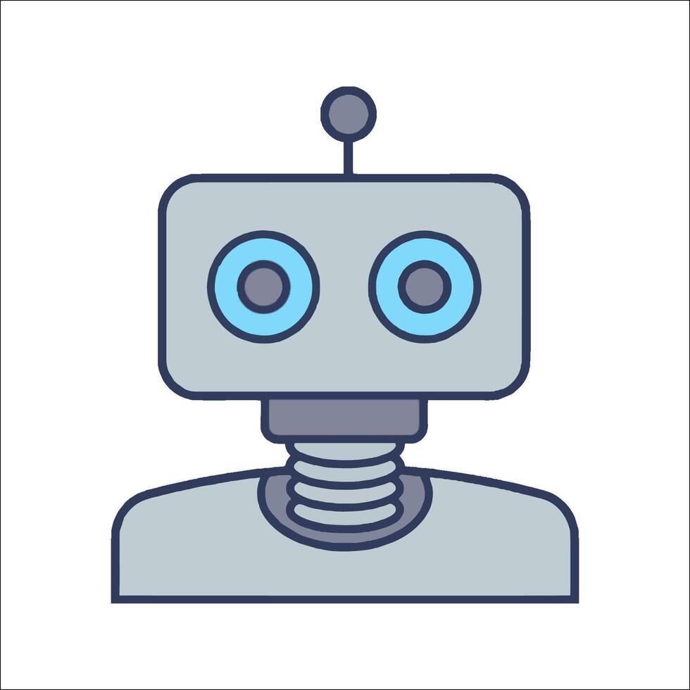 A robot icon on a white background vector