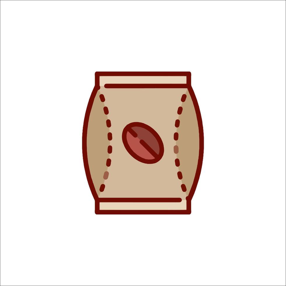 Coffee bag icon illustration vector