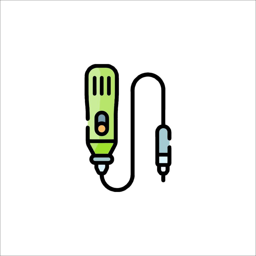 A green electric drill icon on a white background vector