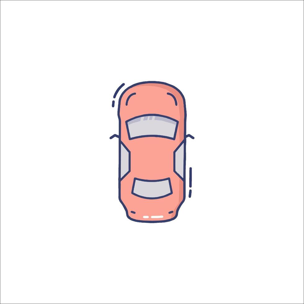Car icon, line style, flat design, illustration vector