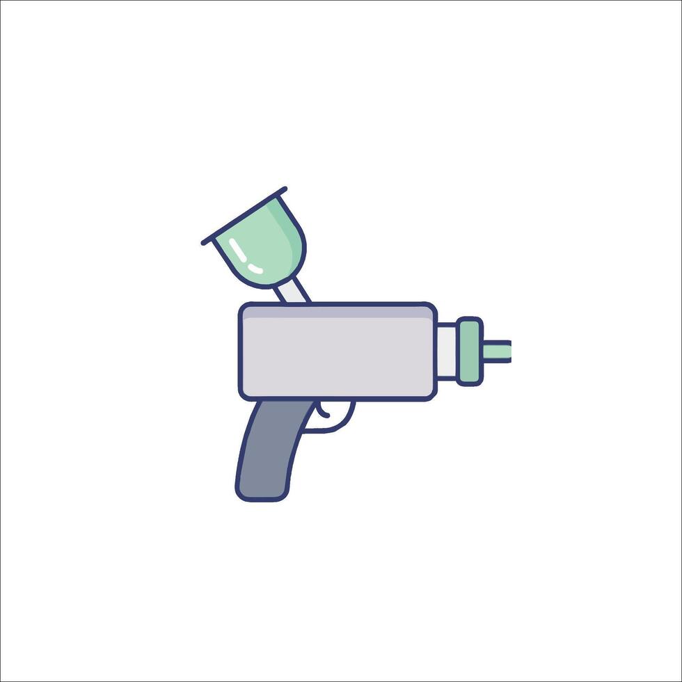 A gun with a green cup on it vector