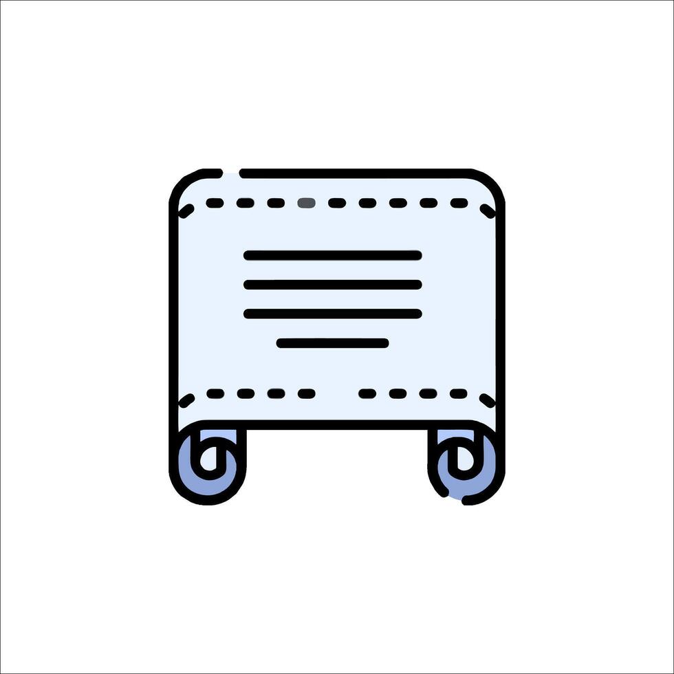 A suitcase icon on a white background vector