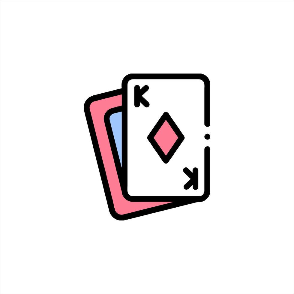 A poker card icon on a white background vector