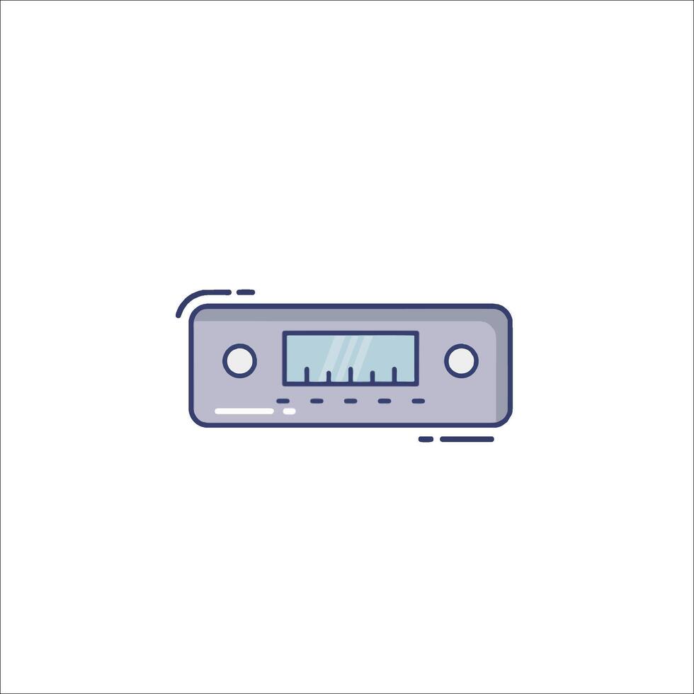 A radio icon on a white background vector