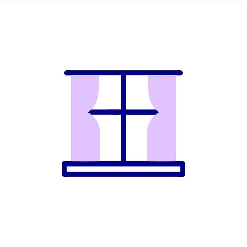A window with a cross on it vector