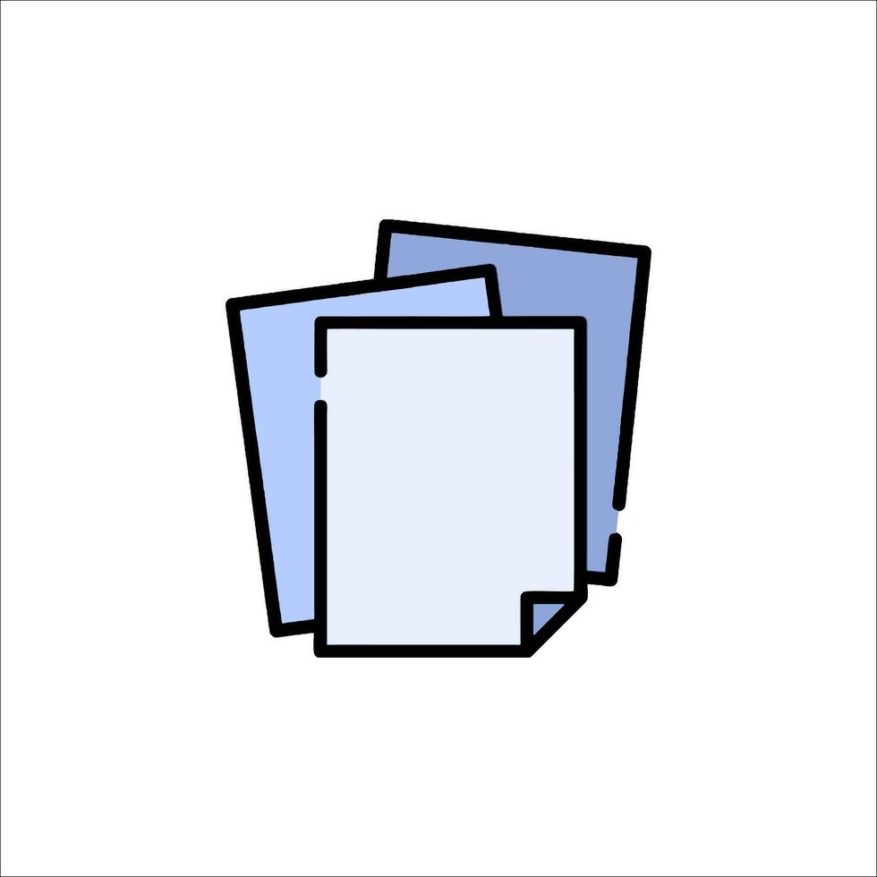 A stack of papers icon on a white background vector