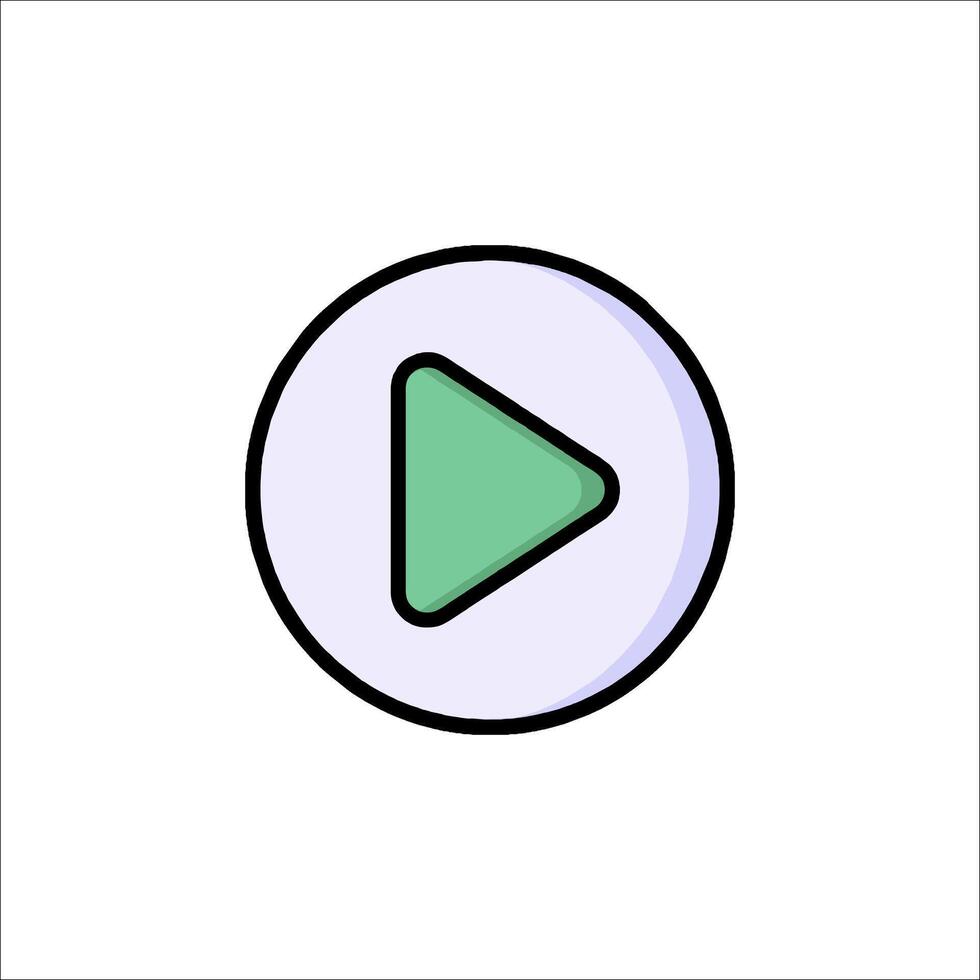 Play button icon illustration vector