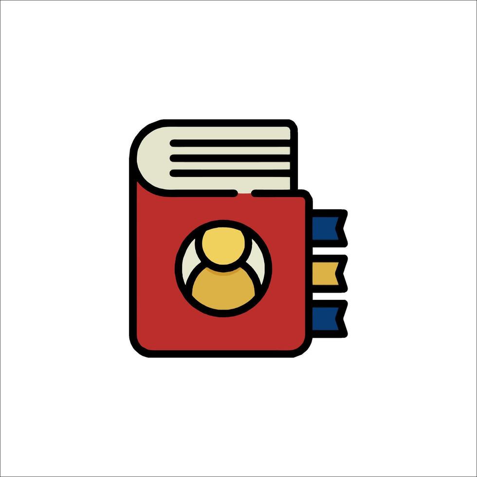 A book with a person inside it icon vector