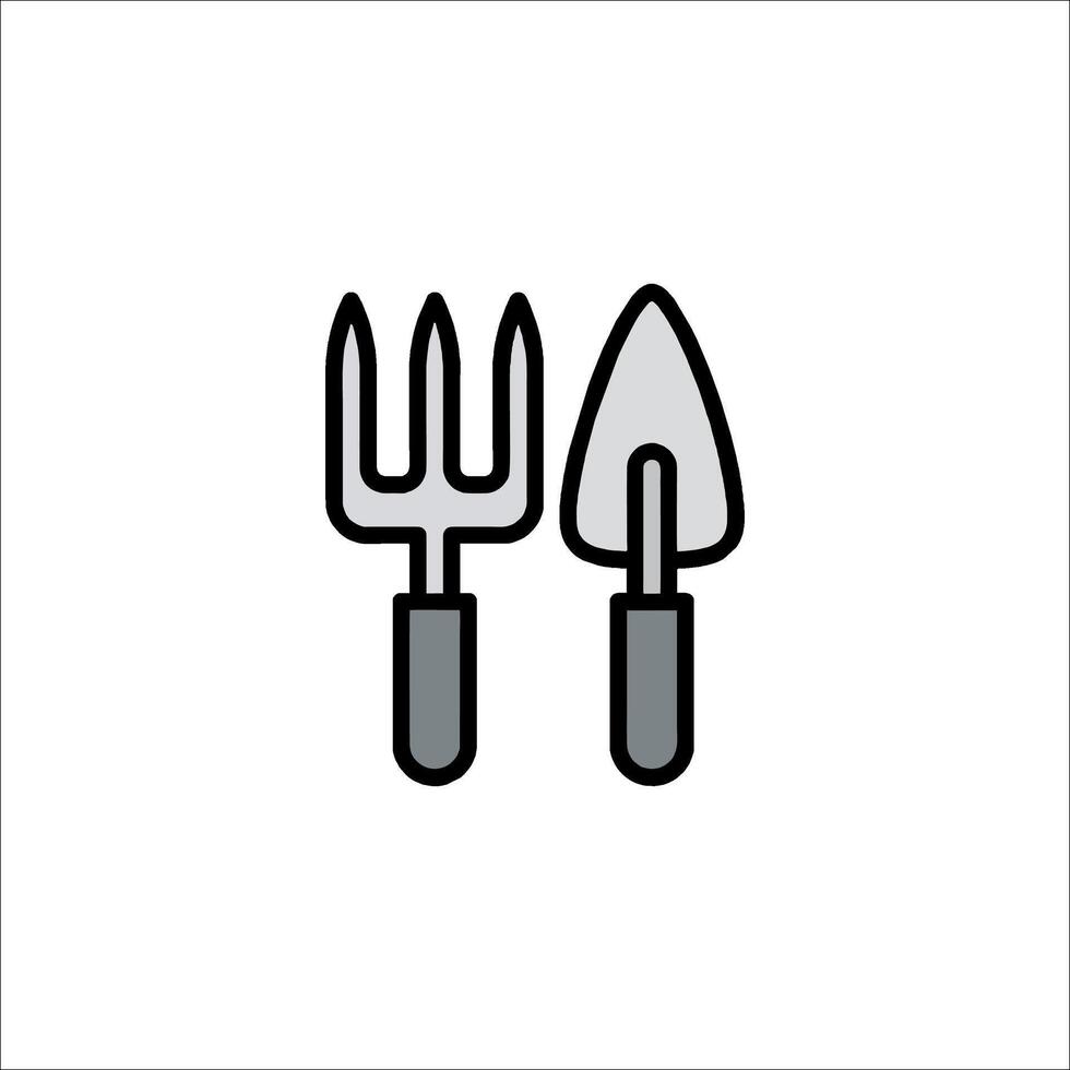 Garden tools icon illustration vector