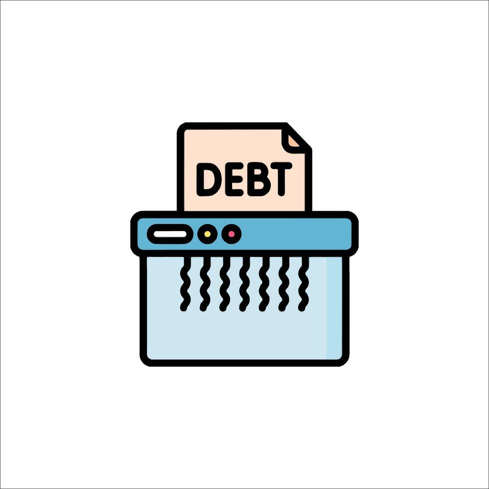 Debt icon illustration vector
