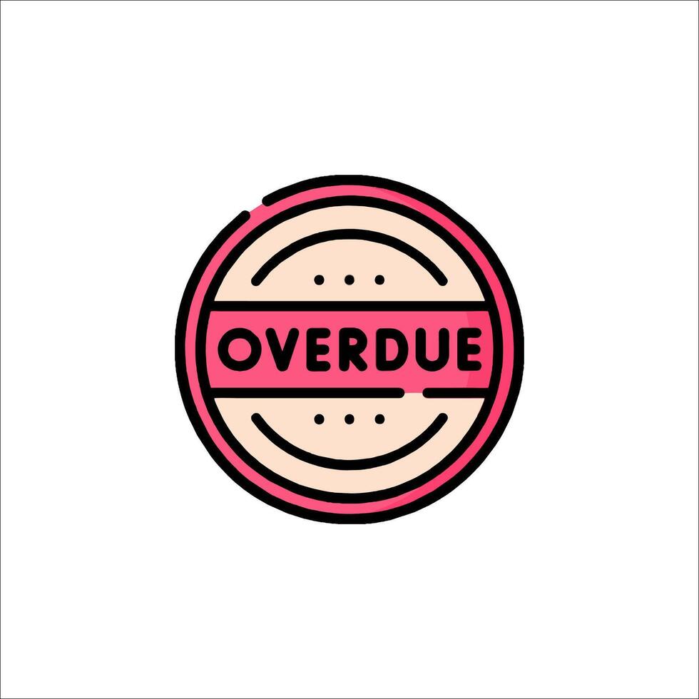 Overdue logo design vector