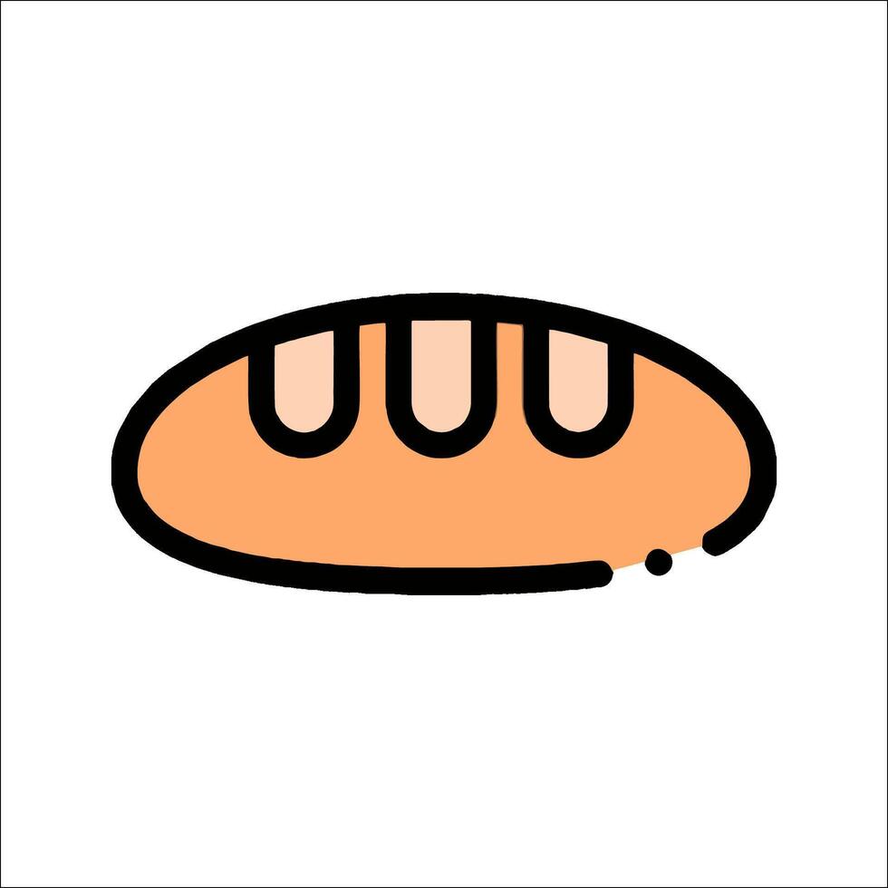 Bread icon illustration vector