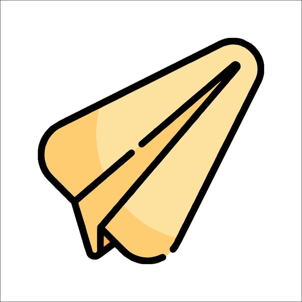 Paper airplane icon illustration vector