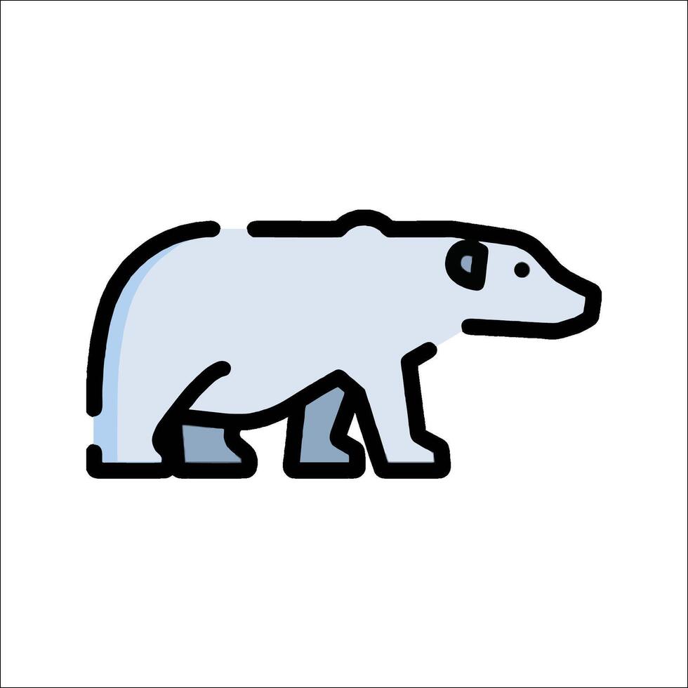 A polar bear icon on a white background vector