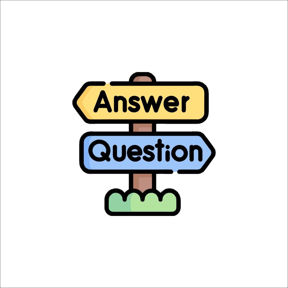 Answer question sign illustration vector
