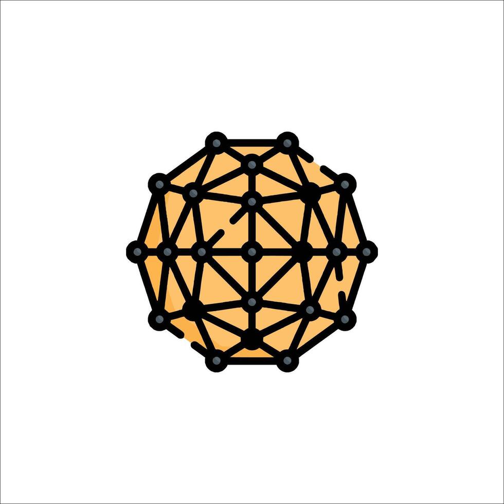 A ball with a geometric shape on it vector