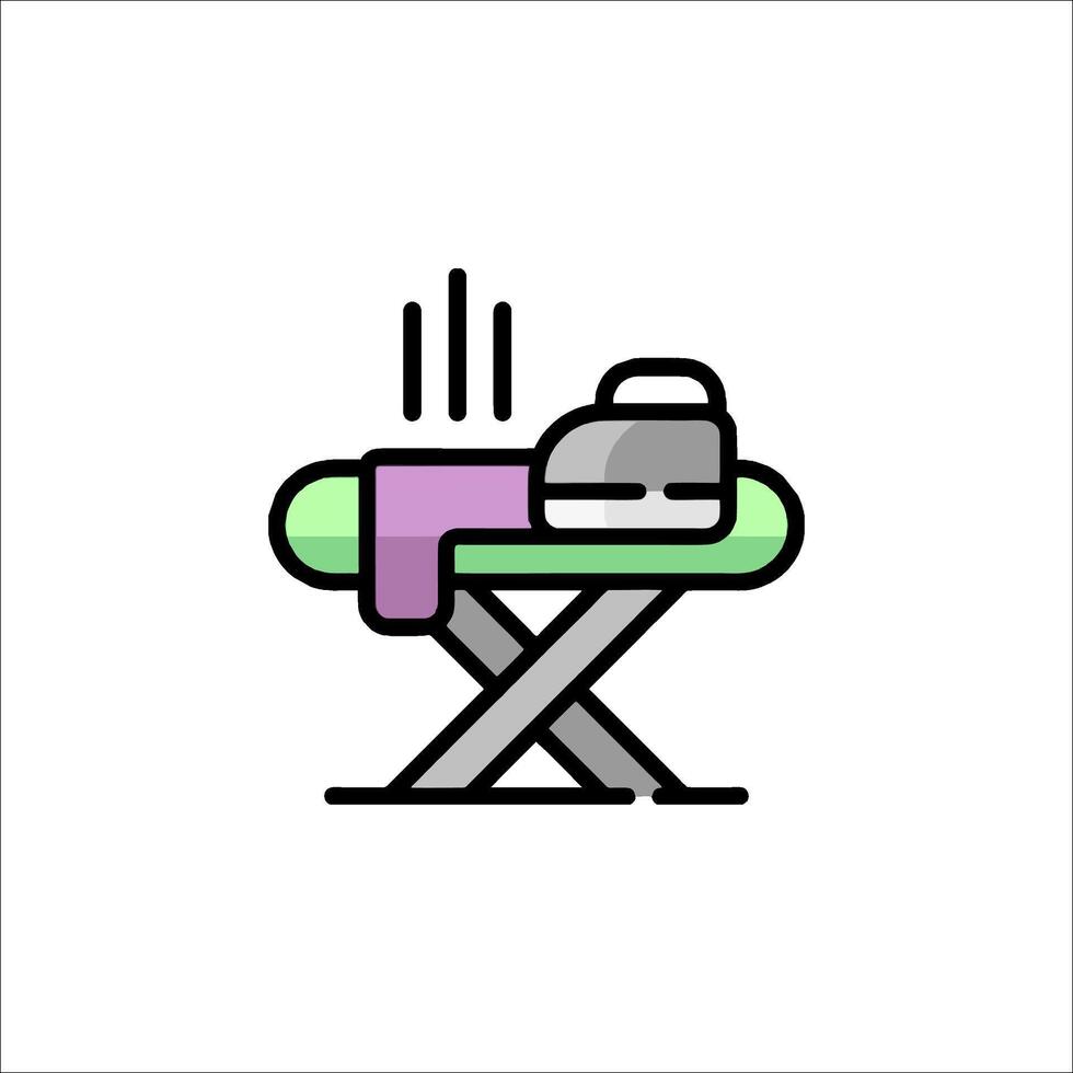 A chair with a towel on it and a towel on top vector
