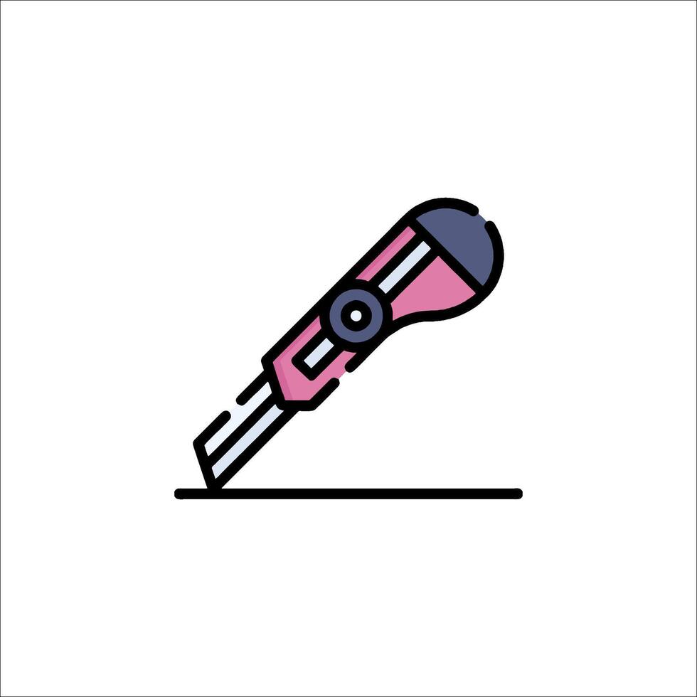 A pink and purple pen icon on a white background vector