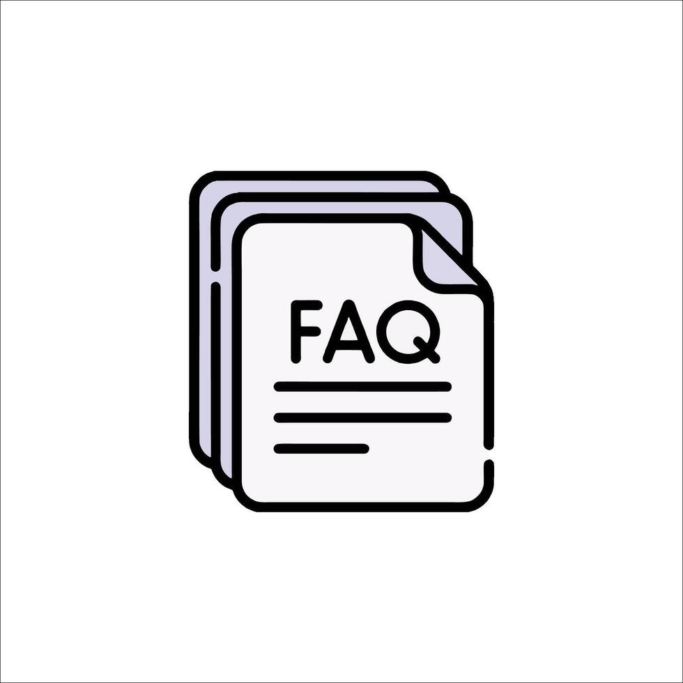 Faq icon illustration vector