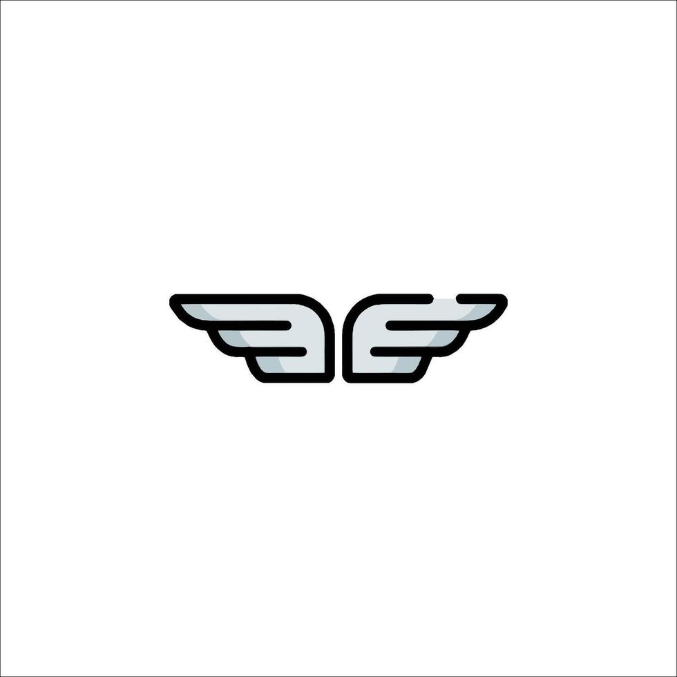A simple logo for a winged bird vector