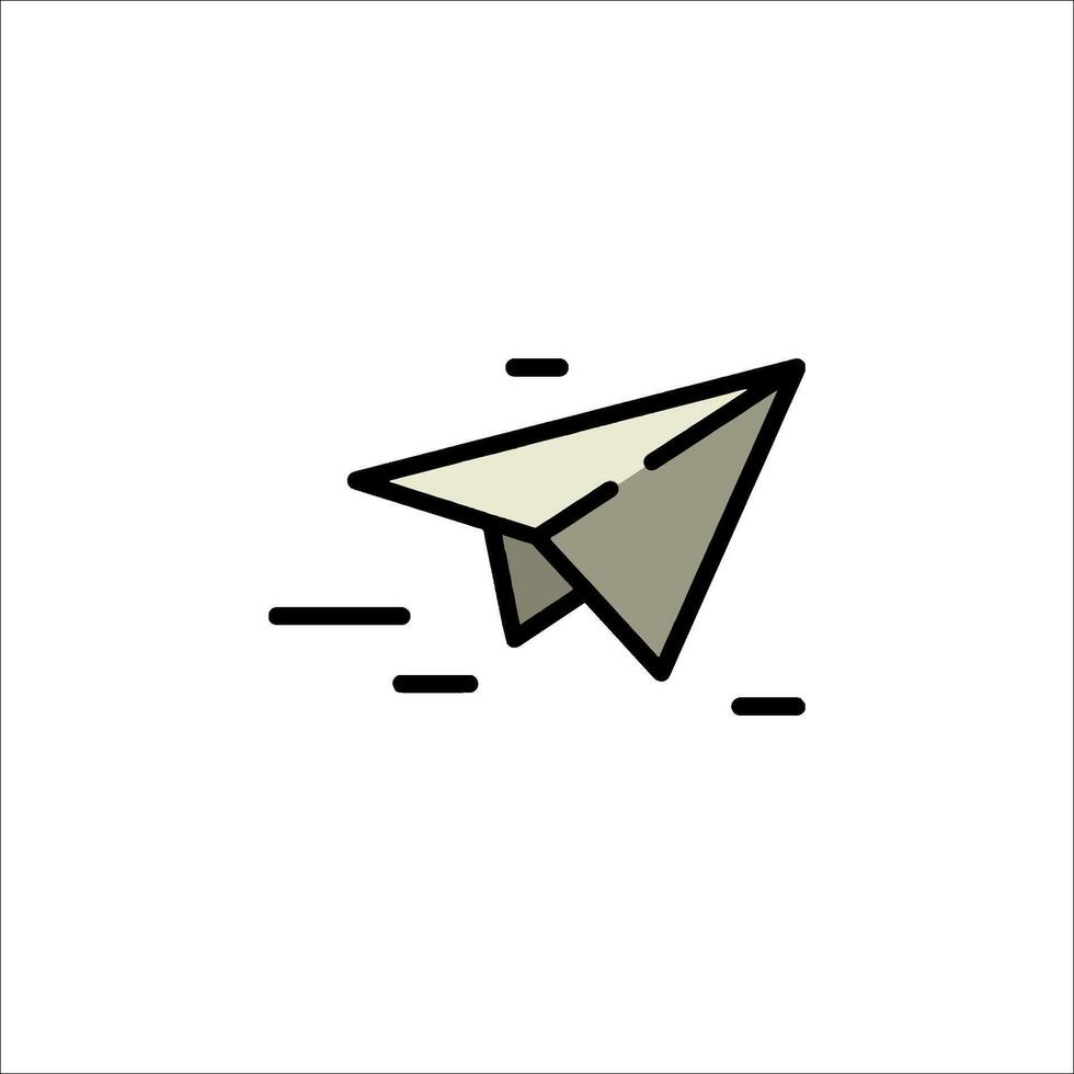 Paper airplane icon illustration vector