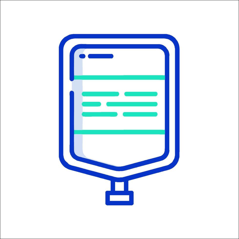 A blood bag icon on a white background vector