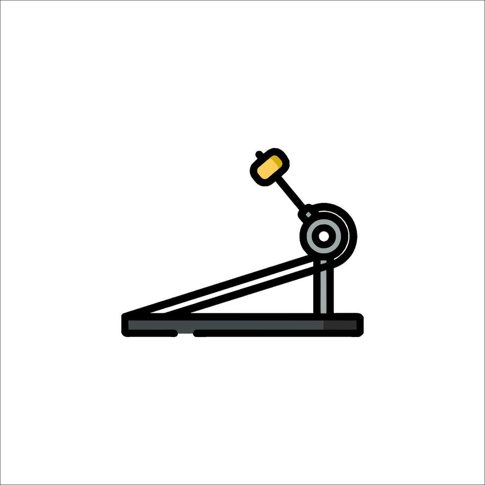 A black and yellow icon of a machine vector