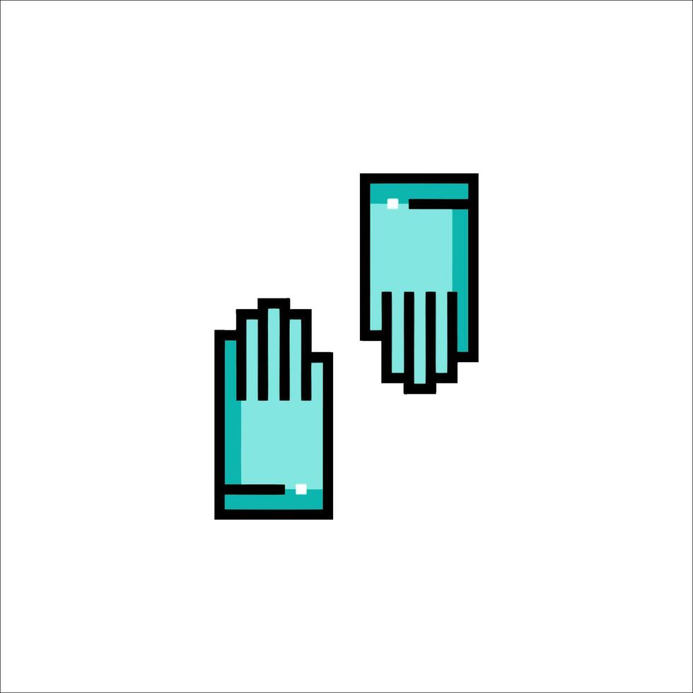 Pixel glove icon vector