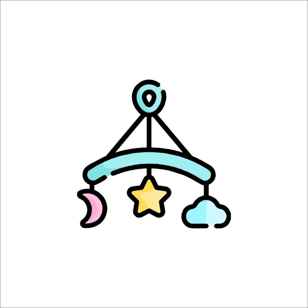 Baby mobile icon illustration vector