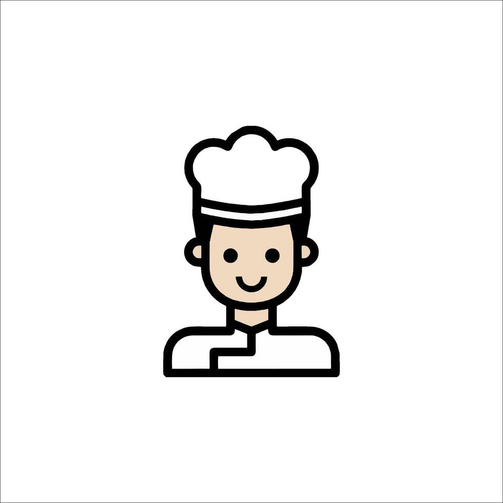 A chef icon on a white background vector