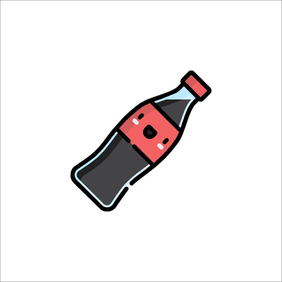 A soda bottle with a smiley face on it vector