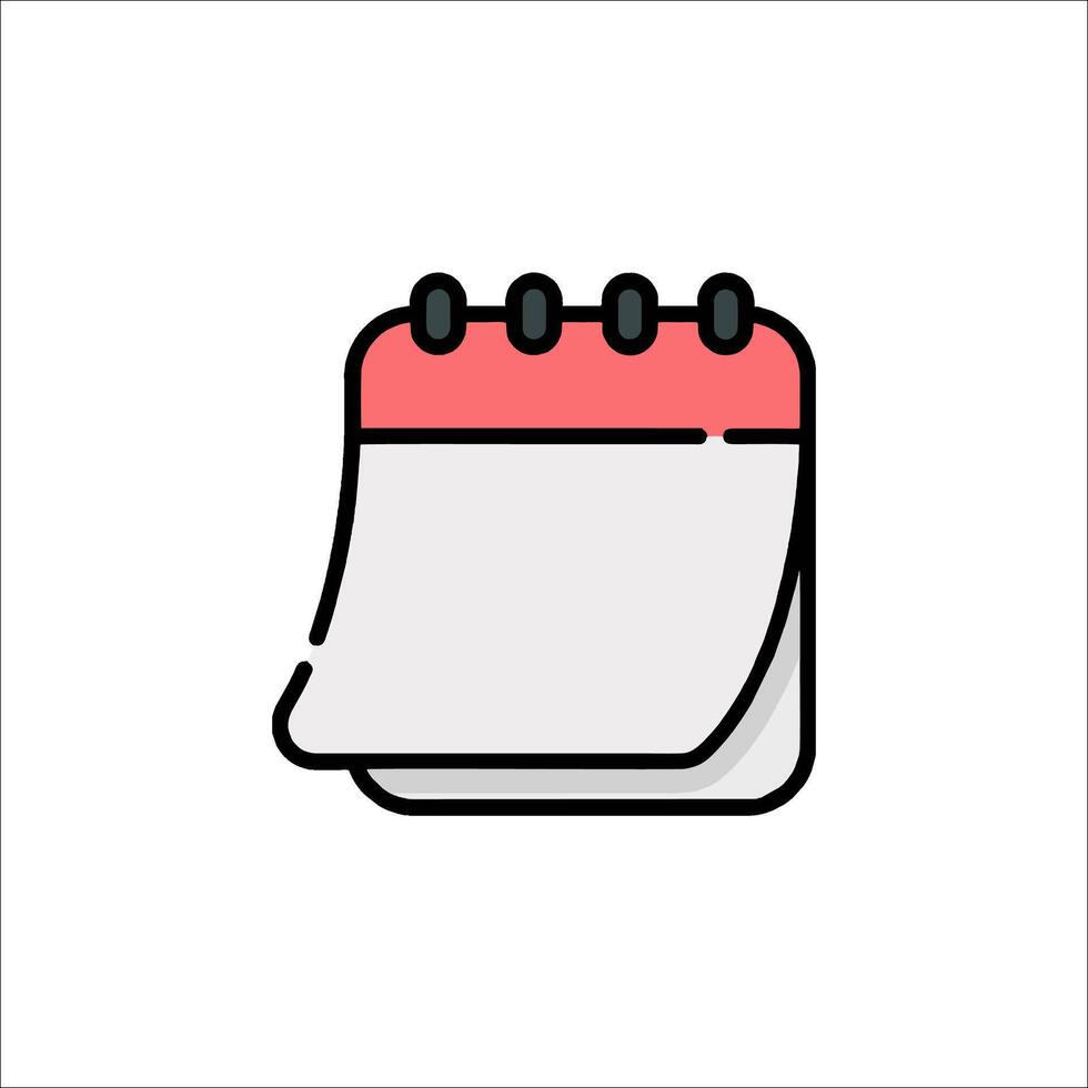 A calendar icon on a white background vector