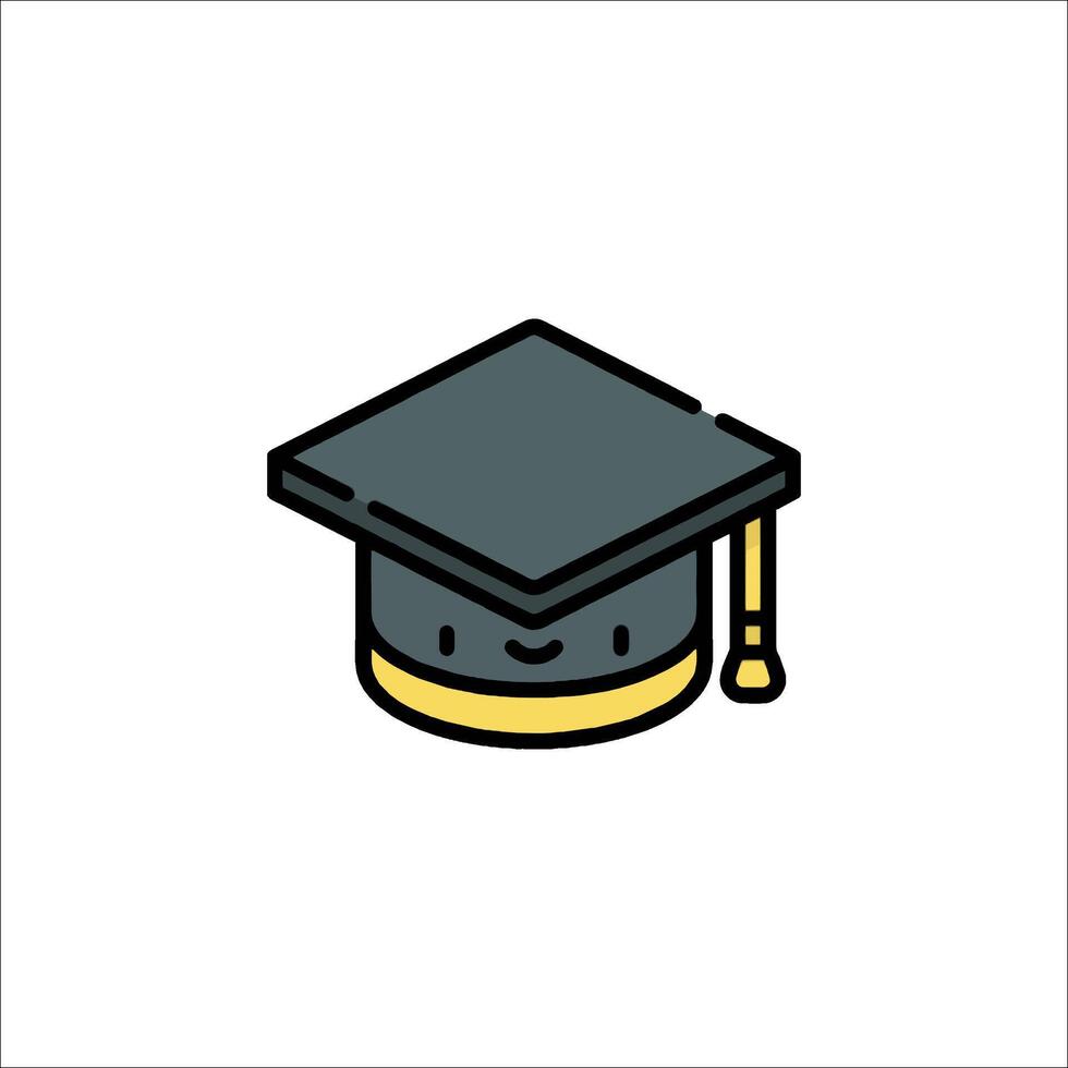 Graduation cap icon isolated on white background vector