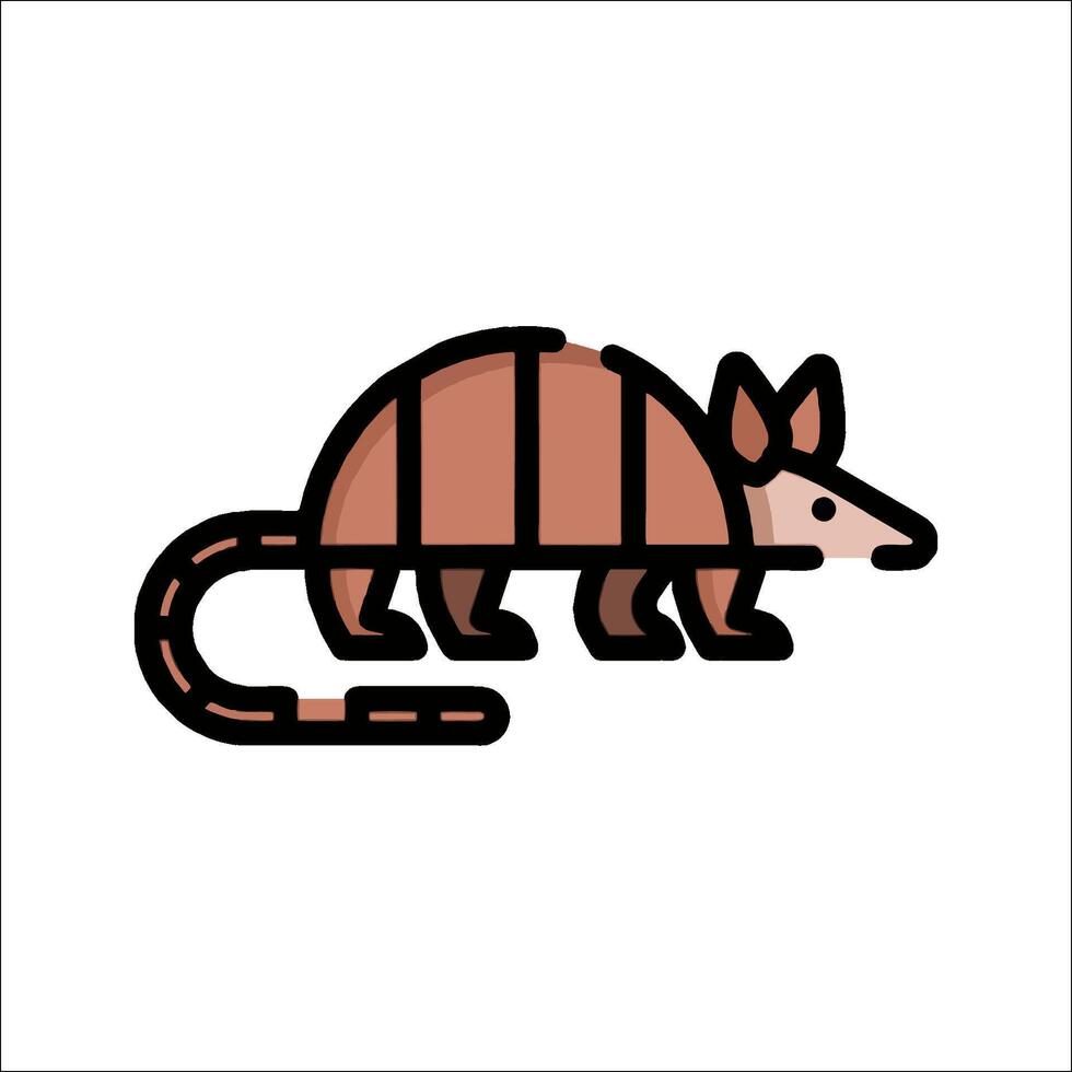 Armadillo icon illustration vector