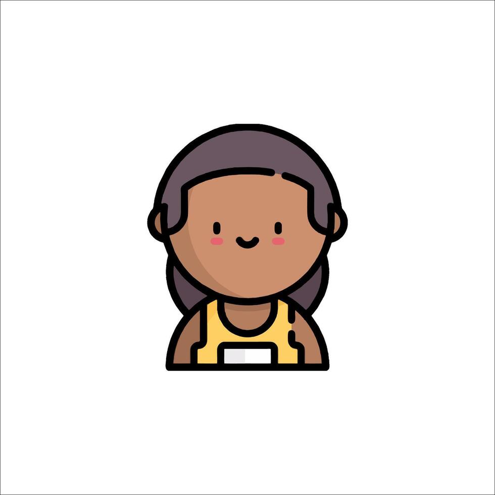 A cartoon girl with a book in her hand vector