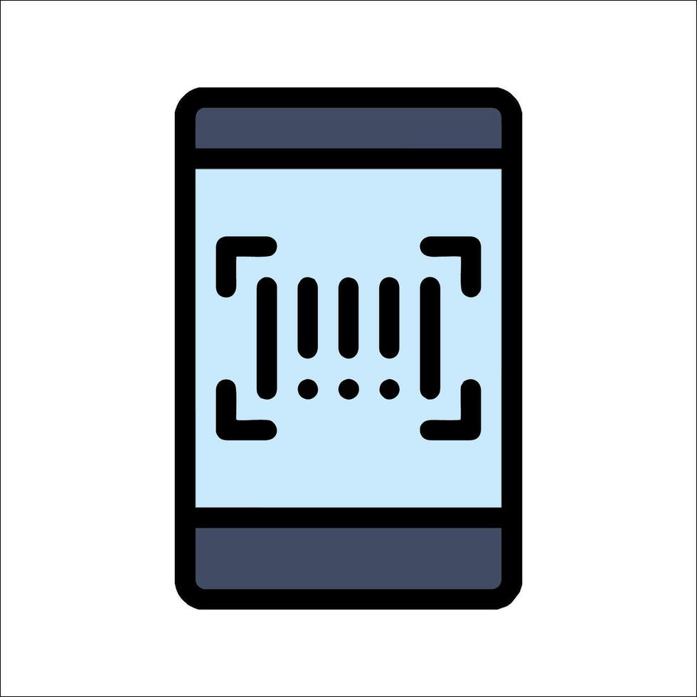 A smartphone with a camera icon vector