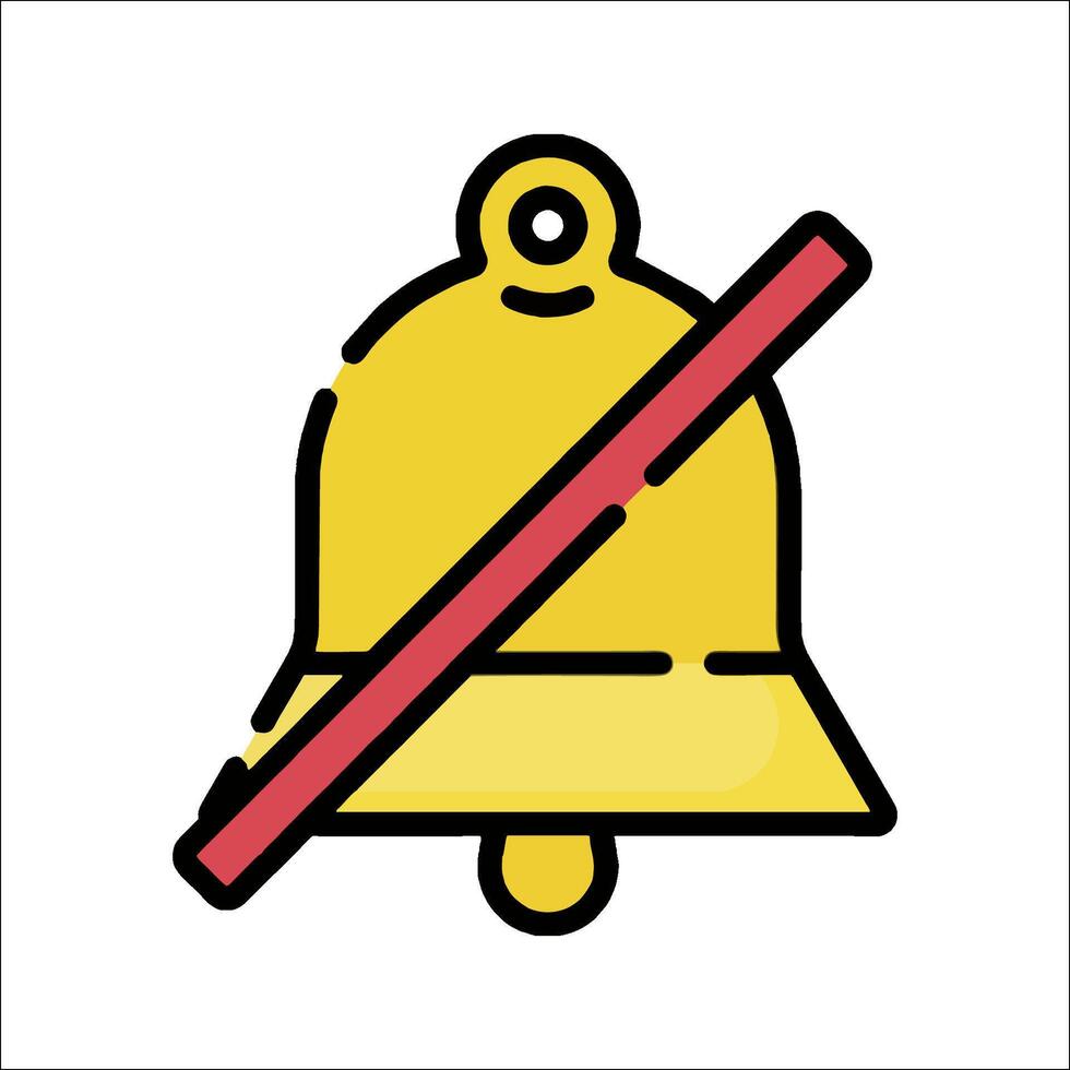 No bell icon illustration vector