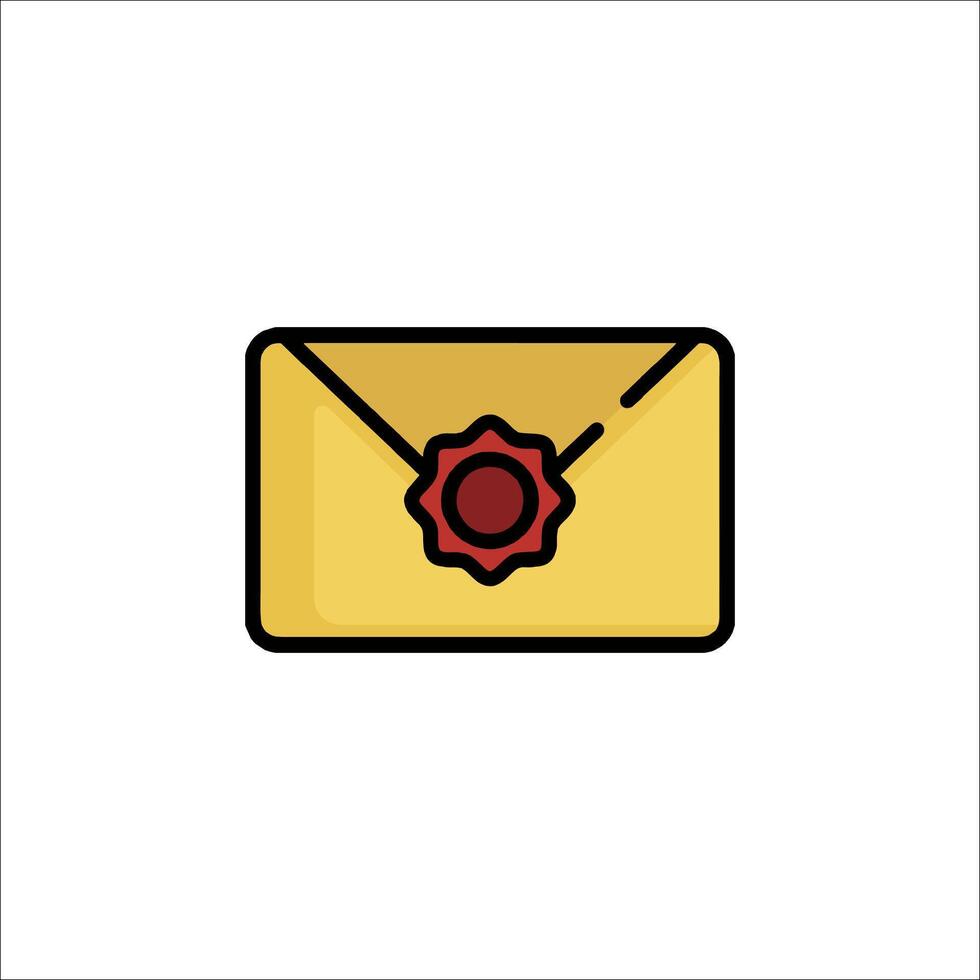 An envelope with a seal on it vector