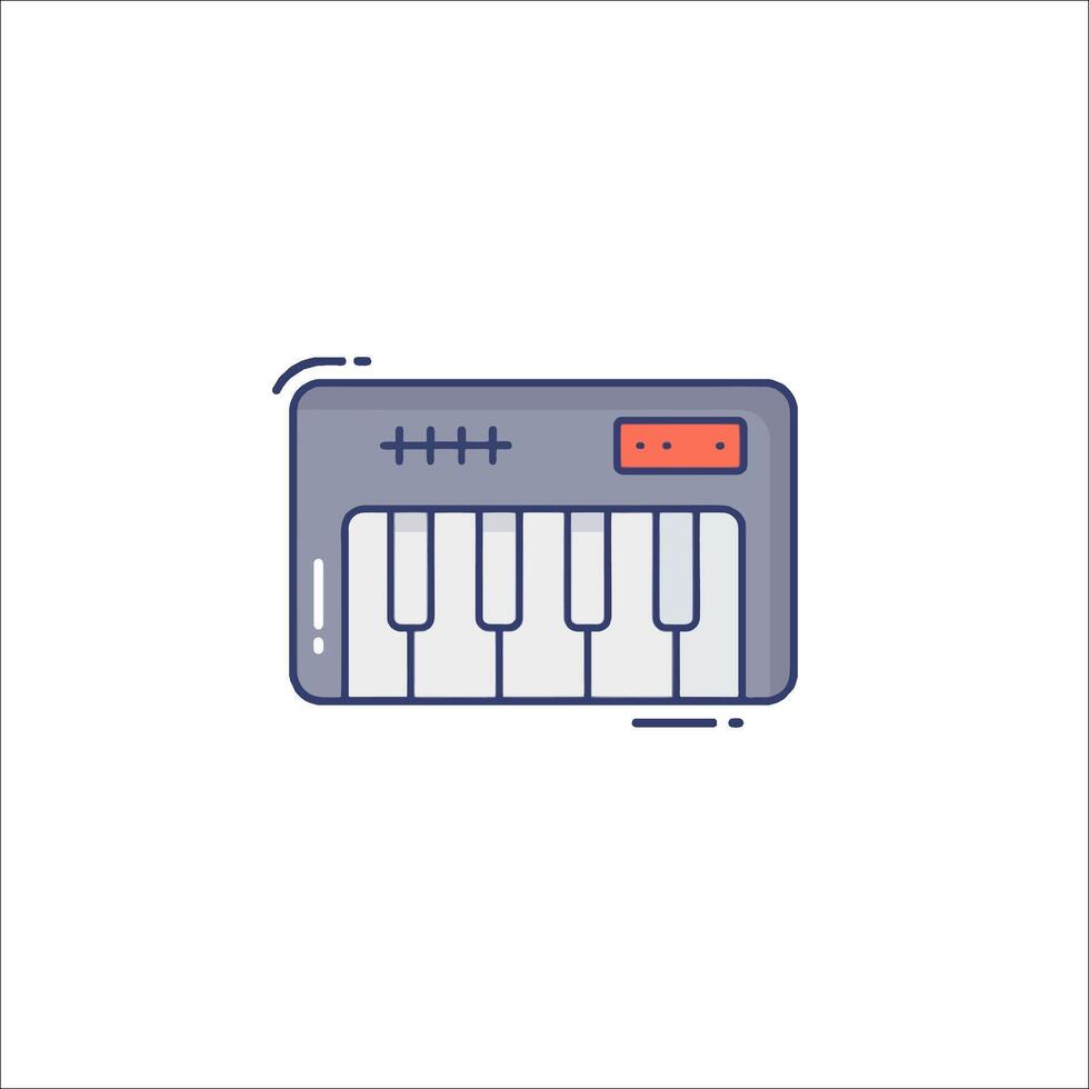 A piano keyboard icon on a white background vector